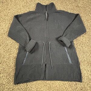 FLX Women's Commuter Sweater Jacket Women's Size Large Black Drawstring Waist